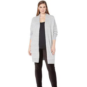 Michael Kors Tinsel Stripe Long Cardigan Sweater